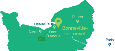 Carte Bonneville la louvet - Calvados - Normandie